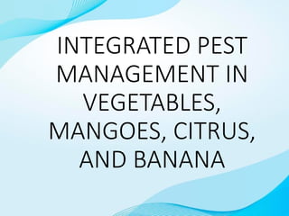 Integrated Pest Management in Plantation Crops | PPTX