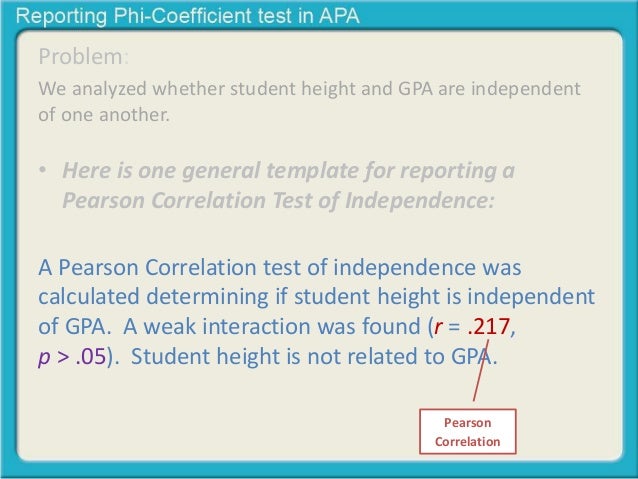 How to write up correlations picture