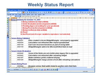 Weekly Status Report 