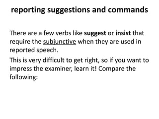 Suggestion Vs Command Reporting requests, advice, instructions, suggestions, commands. | PPTX