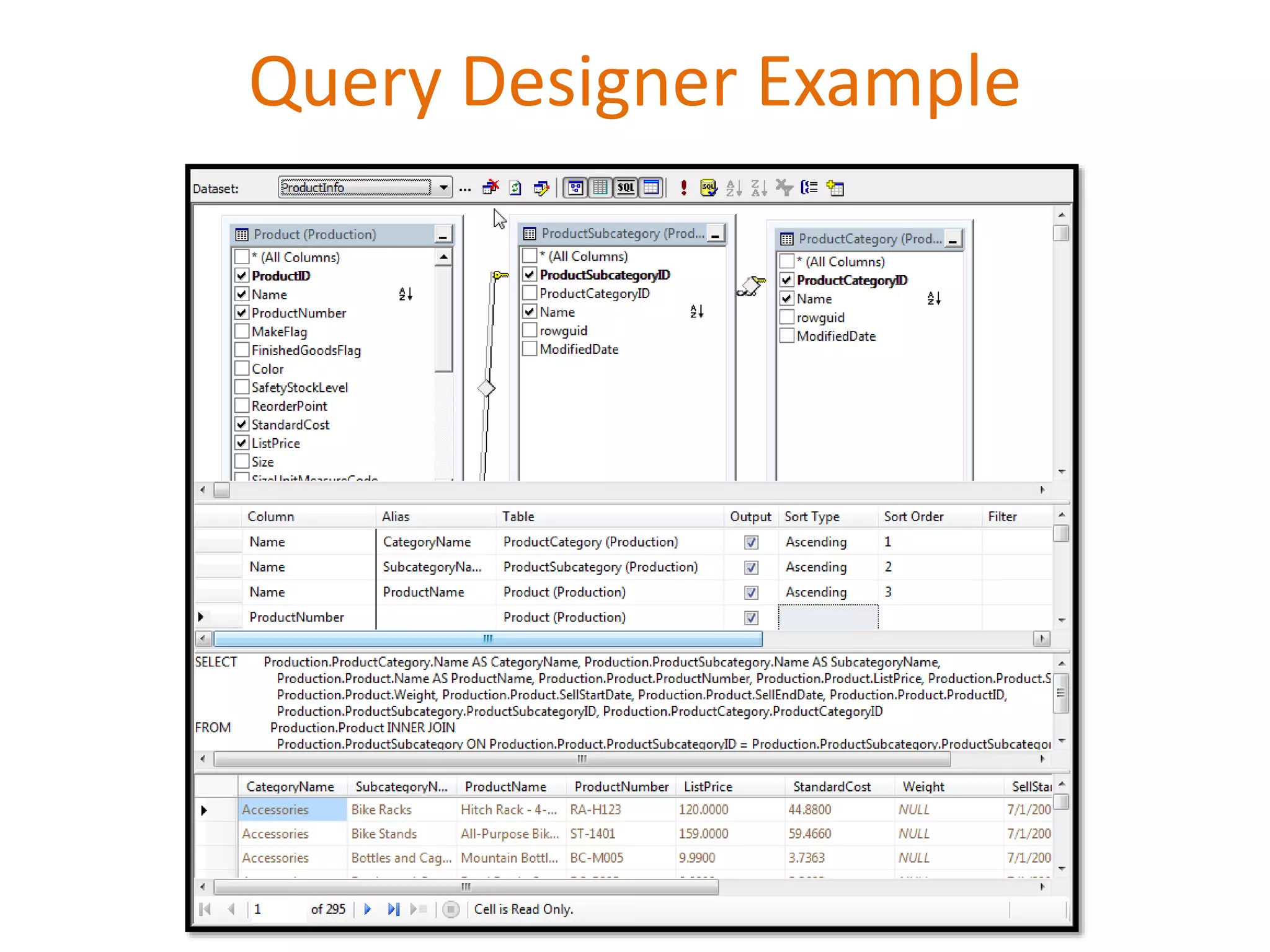 Query Designer Example
 