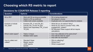 JUSP webinar: Reporting with COUNTER R4 and R5 data | PPTX