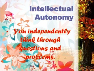 The Effects of Intellectual Traits on Personality (Humanities 102) | PPTX
