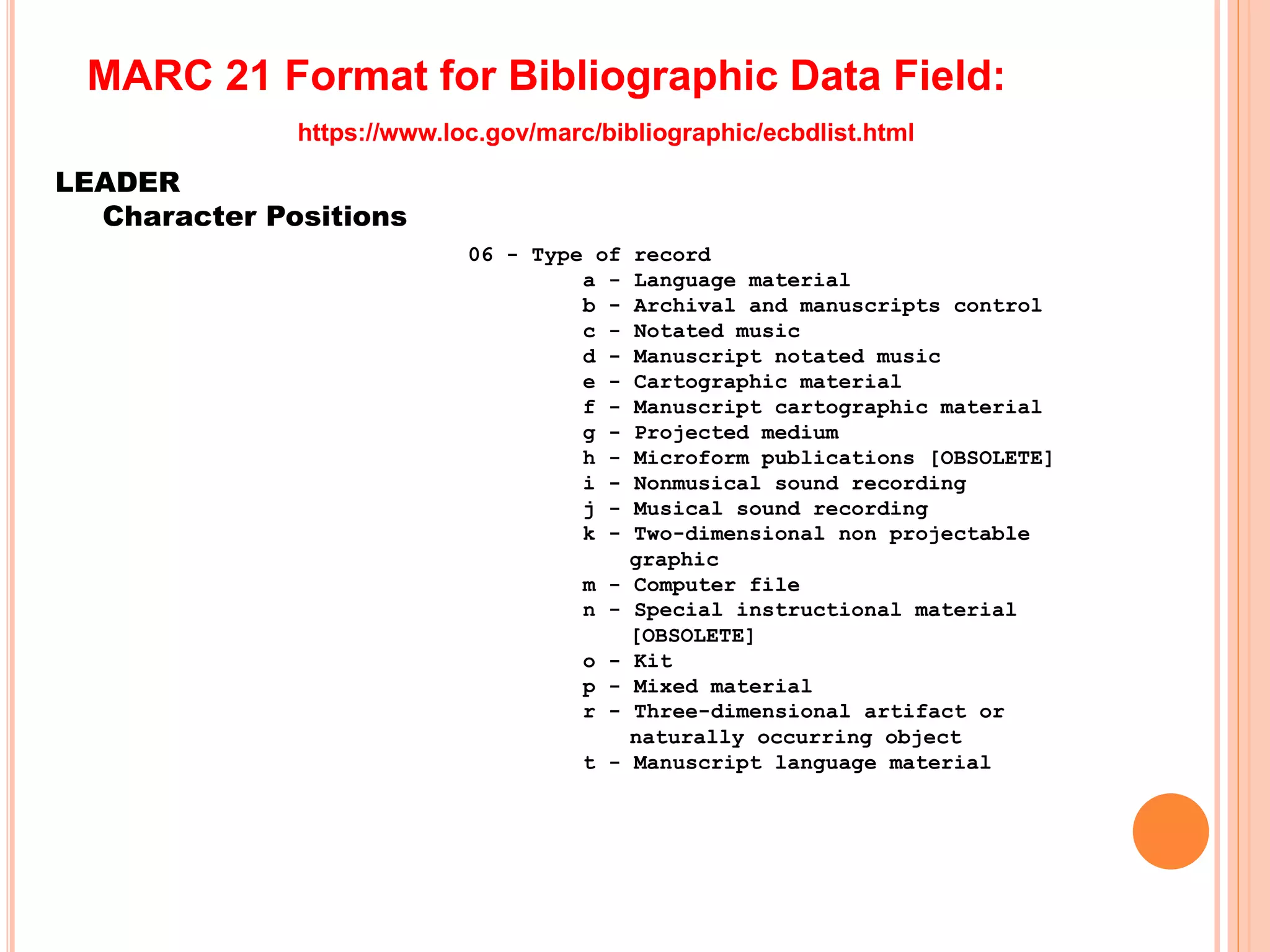 USING MARC FORMAT TO CATALOG NON BOOK MATERIALS