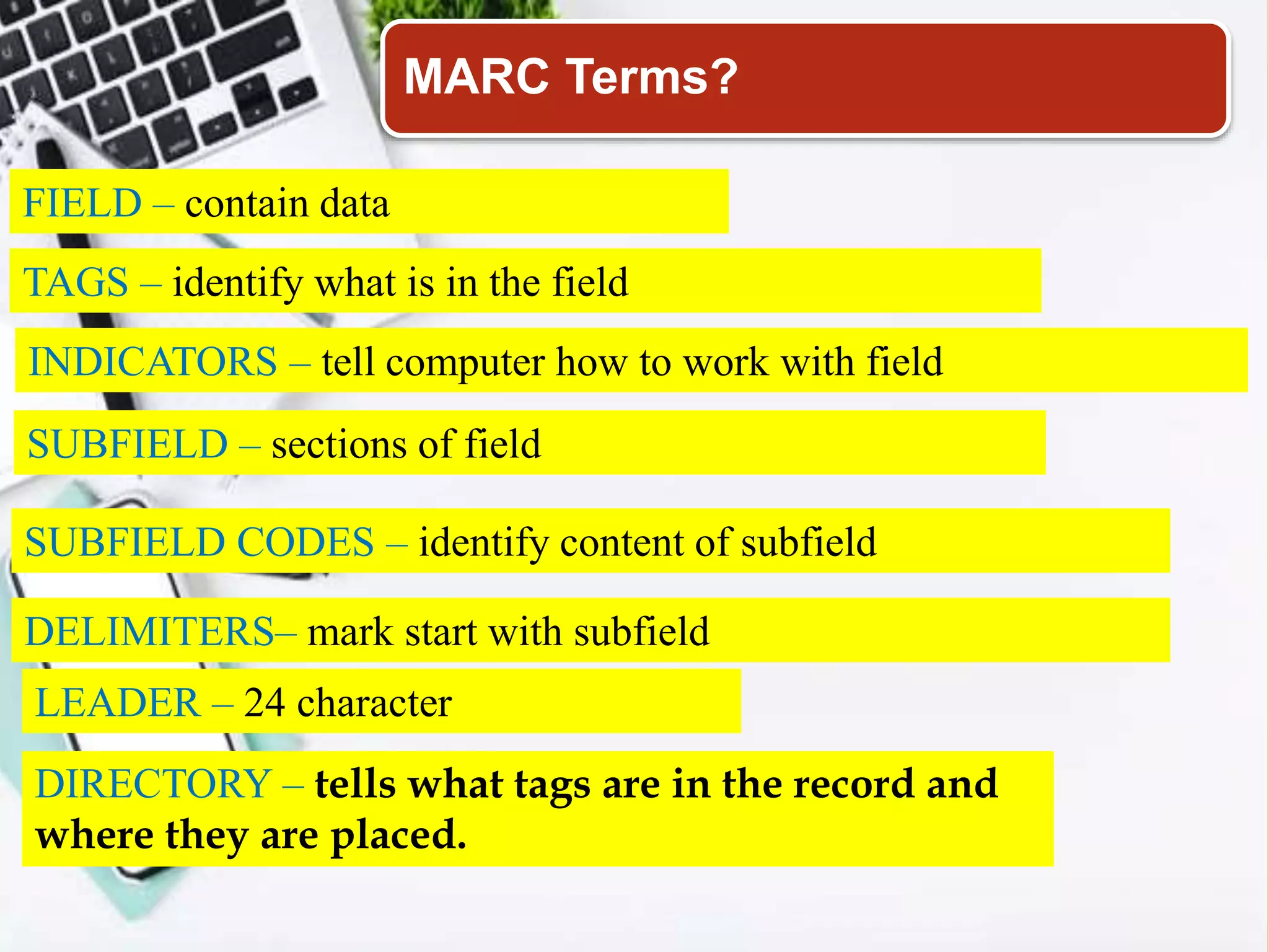 USING MARC FORMAT TO CATALOG NON BOOK MATERIALS