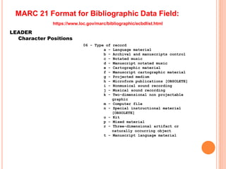 USING MARC FORMAT TO CATALOG NON BOOK MATERIALS