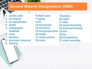 USING MARC FORMAT TO CATALOG NON BOOK MATERIALS