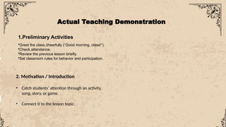 Teaching demonstration Report in TTLe | PPTX