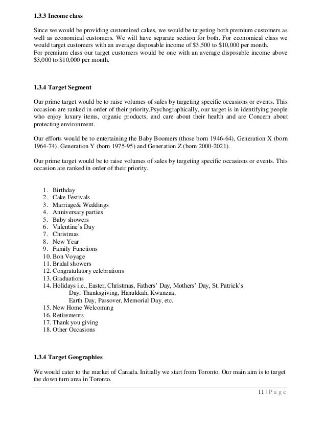 Business proposal coffee shop in Canada