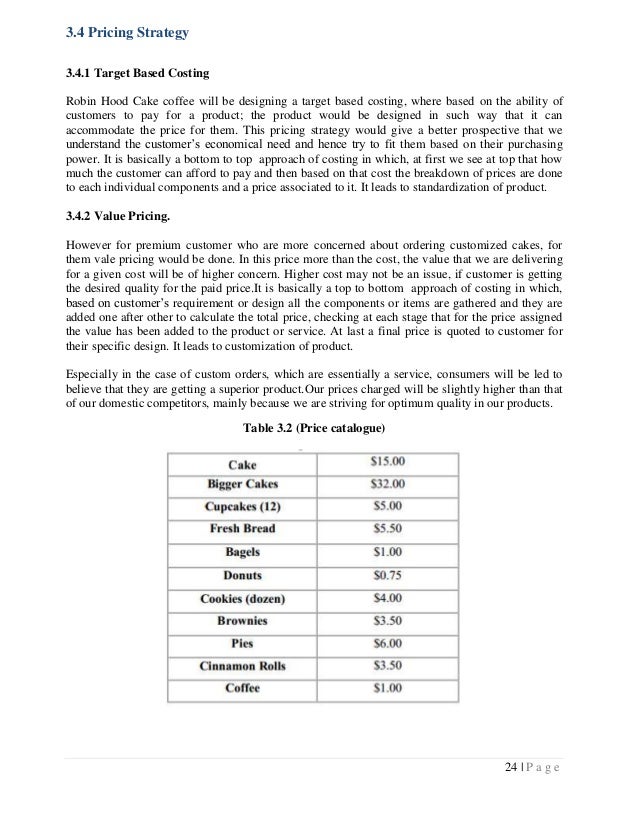 Business proposal coffee shop in Canada