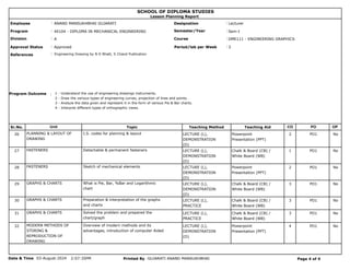 Lesson plan for the engineering drawing subject which inclued the topic ...