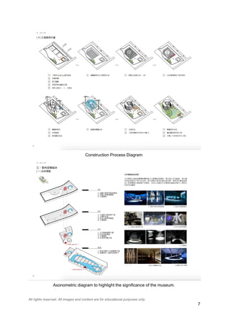 Construction Process Diagram
Axonometric diagram to highlight the significance of the museum.
All rights reserved. All images and content are for educational purposes only.
7
 