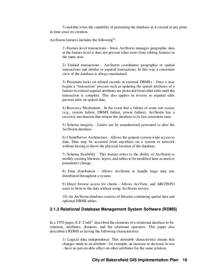 The City of Bakersfield, CA GIS Implementation Plan (1997 1998)