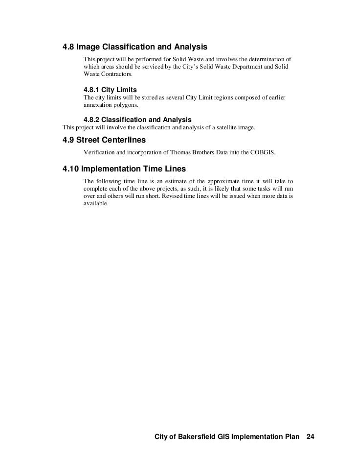 The City of Bakersfield, CA GIS Implementation Plan (1997 1998)