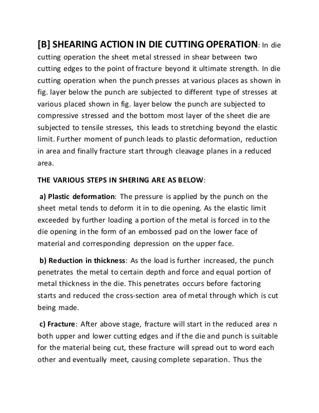hydraulic punching machine project report proper punching form