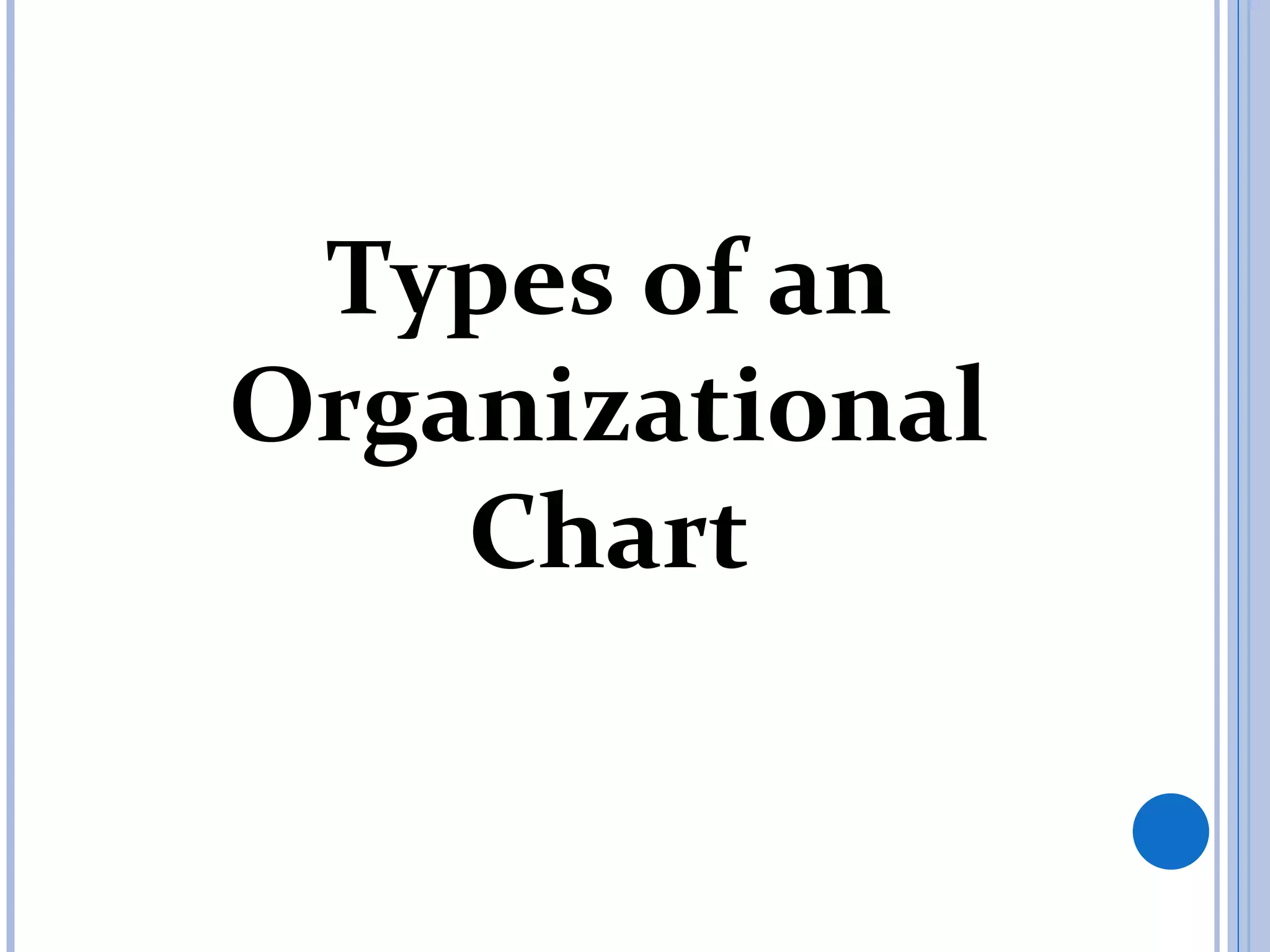 Types of an
Organizational
    Chart
 