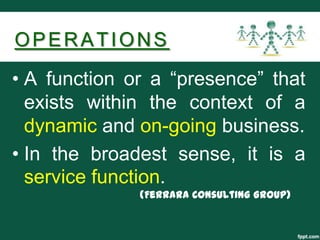 Organizational Function: Operations | PPTX