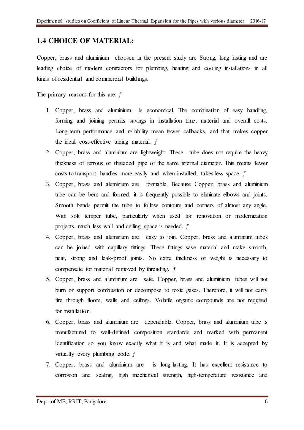 Experimental studies on Coefficient of Linear Thermal Expansion for t…