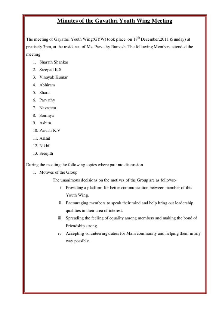 minutes of the 2nd meeting complaint letter sample