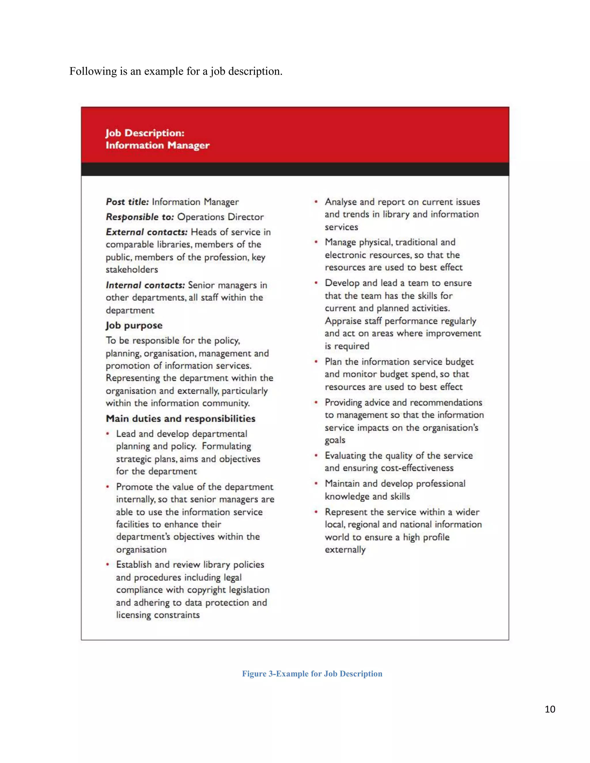 Following is an example for a job description.




                                     Figure 3-Example for Job Description



                                                                            10
 