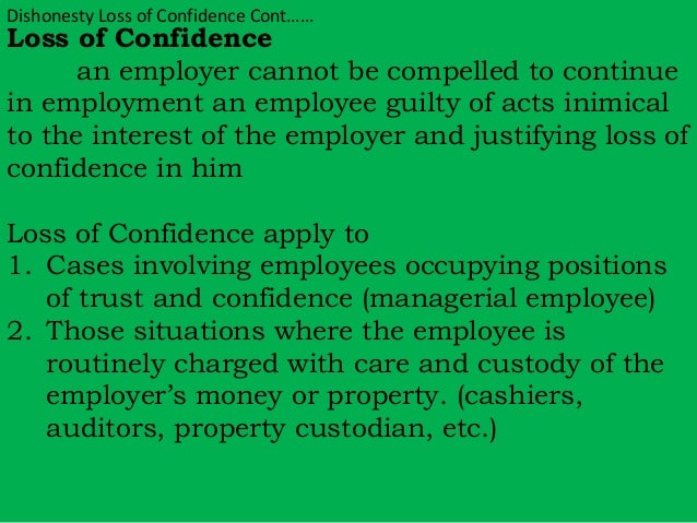 Report no. 9 (just causes for termination) Report no. 9 (just causes for termination)