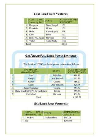 Ntpc Rourkela Report ntpc auraiya | DOCX