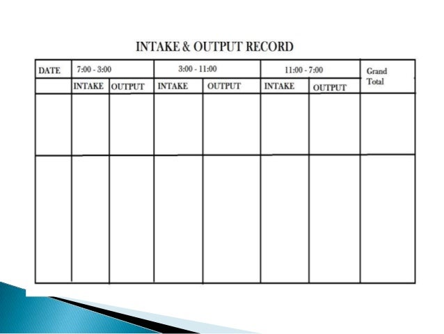 nursing documentation sports medicine hospital by nestor salazar intake and output flow sheet