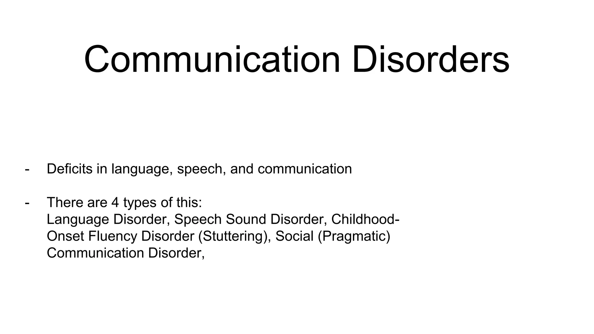 Development Communication Disorder Neurodevelopmental disorders according to the dsm 5 tr | PPTX