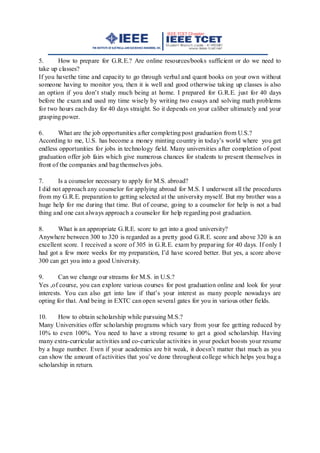 Report of alumni interaction session | PDF