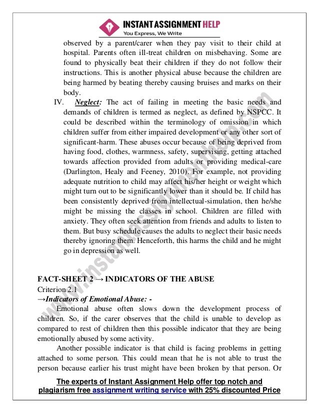 Report of Child Protection and Legislation