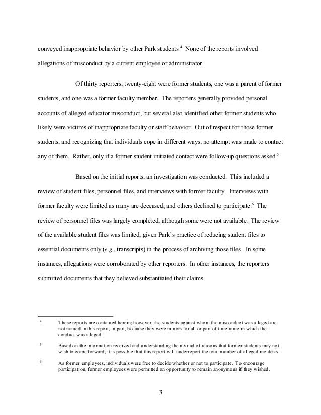 Park School Releases Report On Past Abuses