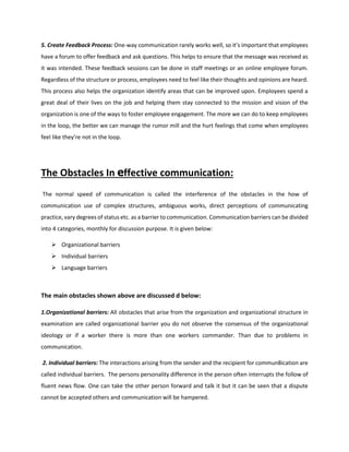 Effective Communication Brings Successful Change in Organization | PDF