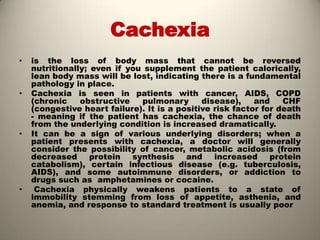 Cachexia Capd Report On 8 G | PPTX