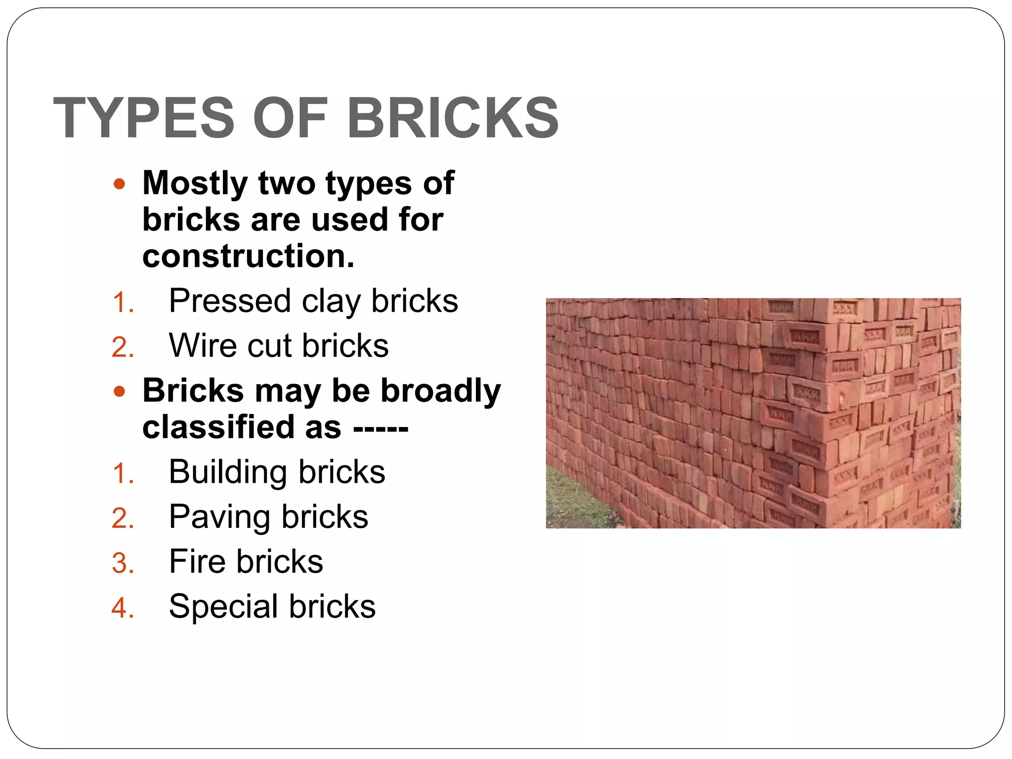 Report on a building material [ bricks] | PPTX