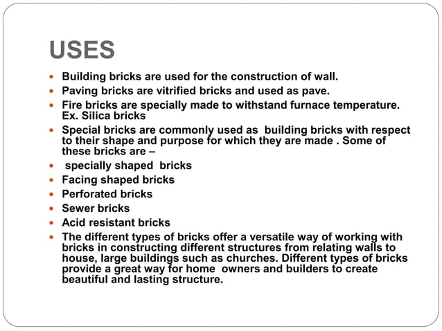 Report on a building material [ bricks] | PPTX | Geology | Science