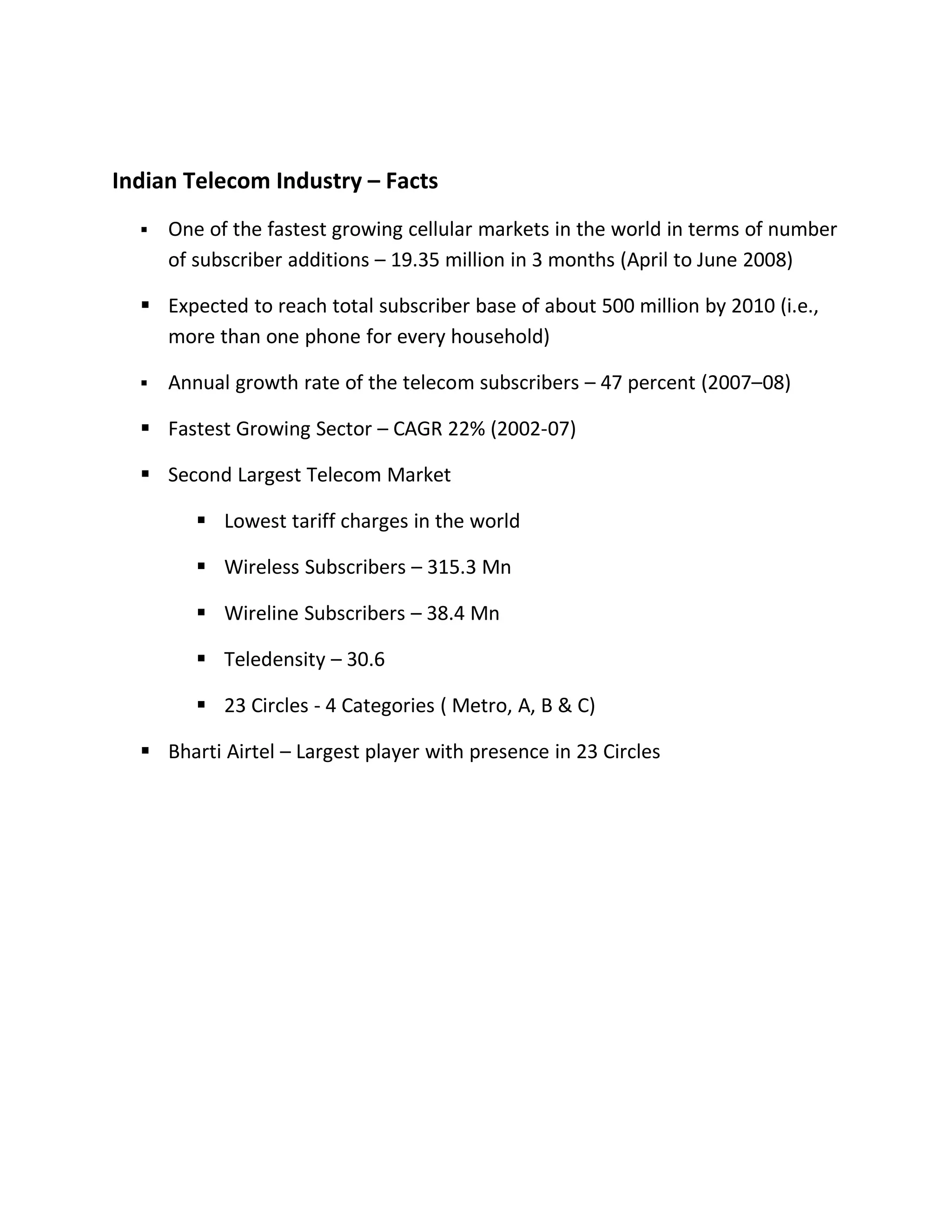 Report On Airtel & its Strategies