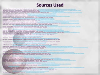 Sources Used
Allen, Paddy. "Cancún: The Crucial Climate Data." The Guardian UK. 29 Nov. 2010. Web. http://www.guardian.co.uk/environment/interactive/2010/nov/26/cancun-crucial-climate-data
"Agenda at the UN COP 16 on Tuesday November 30." Before It's News. 30 Nov. 2010. Web. http://beforeitsnews.com/story/287/224/Agenda_at_the_UN_COP_16_on_Tuesday_November_30.html
Austin, Kemen. "The REDD Decision in Cancun." World Resources Institute. 20 Dec. 2010. Web. http://www.wri.org/stories/2010/12/redd-decision-cancun
Ballesteros, Athena. "From Copenhagen To Cancun: Climate Finance." World Resources Institute. 30 Nov. 2010. Web.               http://www.wri.org/stories/2010/11/copenhagen-cancun-climate-finance
"Bolivian Obligation." Further Left Forum. 30 Dec. 2010. Web. http://further-left-forum.blogspot.com/2010/12/bolivian-obligation.html
"Cancun COP 16: Day 4 Roundup." Act Green. 3 Dec. 2010. Web. http://www.actgreen.com/2010/12/cancun-cop-16-day-4-roundup.html
"CanCun COP16 Dispatch #2." Triple Pundit - Green Business News. 11 Dec. 2010. Web. http://www.triplepundit.com/2010/12/cancun-cop16-dispatch-2/comment-page-1/
Carrington, Damian. "Cancún Deal Leaves Hard Climate Tasks to Durban Summit in 2011." The Guardian UK. 14 Dec. 2010. Web.
                            http://www.guardian.co.uk/environment/2010/dec/14/cancun-climate-change-compromise-carrington
"COP16/CMP6 | Climatico." Climatico - Independent Climate Research Group. Web. http://www.climaticoanalysis.org/cop16cmp6/
"COP16: ‘Cancun Agreement’ Signed by US, China." Environmental Leader. 13 Dec. 2010. Web. http://www.environmentalleader.com/2010/12/13/cop16-cancun-agreement-signed-by-us-china/
"COP16 Panels." Center for Science and Technology Policy Research. 2 Dec. 2010. Web. http://sciencepolicy.colorado.edu/news/announcements/2010-2011/cop16.html
Creagh, Sunanda. "World Environment News - U.N. Says Emissions Vows Not Enough To Avoid Rise Of 2 Degrees C." Planet Ark. 24 Feb. 2010. Web. http://planetark.org/enviro-news/item/56854
Deutz, Andre. "Boiling Down “29 Pages of Dense Text” in The Cancun Climate Agreements."Planet Change. 18 Jan. 2011. Web.
                            http://change.nature.org/2011/01/18/boiling-down-“29-pages-of-dense-text”-in-the-cancun-climate-agreements/
Finamore, Barbara. "China’s Carbon Intensity Target." Switchboard from NRDC. 27 Nov. 2009. Web. 29 Jan. 2011. http://switchboard.nrdc.org/blogs/bfinamore/chinas_carbon_intensity_target.html
Harmeling, Sven. "Progress on Adaptation at Cancun – but Still Plenty to Do in 2011." AlertNet. 5 Jan. 2011. Web.
                            http://www.trust.org/alertnet/blogs/climate-conversations/progress-on-adaptation-at-cancun-but-still-plenty-to-do-in-2011
Hewitt, Bill. "Christina Figueres." The World Affairs Blog Network. 31 Dec. 2010. Web. http://climatechange.foreignpolicyblogs.com/tag/christina-figueres/
Hewitt, Bill. "Temperature 2010." Climate Change: The World Affairs Blog Network. 12 Jan. 2011. Web. http://climatechange.foreignpolicyblogs.com/tag/the-met-office/
Houser, Trevor. "Evaluating Copenhagen: Does the Accord Meet the Challenge?" Peter G. Peterson Institute for International Economics. 4 Feb. 2010. Web. http://www.iie.com/realtime/?p=1173
"India Carbon Emissions to Triple by 2030." ARY News. 3 Sept. 2009. Web. http://www.thearynews.com/english/newsdetail.asp?nid=33317
Johnson, Brad. "Calderon on Climate Talks: “As We’re Squabbling, the Plane Is Going Down.”."Climate Progress. 11 Dec. 2010. Web.
                            http://climateprogress.org/2010/12/11/calderon-climate-change-squabbling/
Mann, Simon. "Climate Offer from Beijing Spurs Talks." Sydney Morning Herald. 8 Dec. 2010. Web.
                            http://www.smh.com.au/environment/climate-change/climate-offer-from-beijing-spurs-talks-20101207-18obx.html
Max, Arthur. "Christiana Figueres: Countries Need To Deepen Commitments To Cutting CO2 Emissions." The Huffington Post. 20 Dec. 2010. Web.
                            http://www.huffingtonpost.com/2010/12/21/un-climate-official-do-mo_n_799207.html
Moon, Ban-Ki. "Remarks to Climate Change Conference (UNFCCC COP16 High-Level Segment) - as Delivered." UN News Centre. 7 Dec. 2010. Web.
                            http://www.un.org/apps/news/infocus/sgspeeches/statments_full.asp?statID=1028
Morgan, Jennifer. "From Copenhagen To Cancun: Formalizing Emission Reduction Pledges." World Resources Institute. 19 Nov. 2010. Web.
                            http://www.wri.org/stories/2010/11/copenhagen-cancun-formalizing-emission-reduction-pledges
Morgan, Jennifer. "Reflections on the Cancun Agreements." World Resources Institute. 144 Dec. 2010. Web. http://www.wri.org/stories/2010/12/reflections-cancun-agreements
Murray, James. "Cancun Green Fund to Dominate Global Climate Finance." Business Green. 13 Dec. 2010. Web. http://www.businessgreen.com/bg/news/1931989/cancun-green-fund-dominate-global-climate-finance
Newman, Alex. "Cancun: Global Hysteria, Wealth Redistribution." The New American. 29 Dec. 2010. Web.
                            http://www.thenewamerican.com/index.php/tech-mainmenu-30/environment/5668-cancun-global-hysteria-wealth-redistribution
Newman, Alex. "COP16 Reaches Non-binding Climate Deal, UN Rejoices." The New American. 11 Dec. 2010. Web.
                            http://www.thenewamerican.com/index.php/world-mainmenu-26/north-america-mainmenu-36/5479-cop16-reaches-non-binding-climate-deal-un-rejoices
Oko, Michael. "Final Hours in Cancun: Climate Talks Make a Comeback." World Resources Institute. 13 Dec. 2010. Web.http://www.wri.org/stories/2010/12/final-hours-cancun-climate-talks-make-comeback
Osornio, Juan P. "Viva Mexico – Challenges and Opportunities for the COP16 Host." Worldwatch Blogs. 26 Jan. 2010. Web.
                            http://blogs.worldwatch.org/revolt/viva-mexico-–-challenges-and-opportunities-for-the-cop16-host/
"Press Release." Bolivia-UN.org. 30 Nov. 2010. Web. http://boliviaun.net/cms/?tag=cop16&paged=2
Romero, Frances. "Climate Change Envoy Todd Stern." TIME. 26 Jan. 2009. Web. http://www.time.com/time/health/article/0,8599,1874152,00.html
Schmidt, Jake. "Cancun Agreements: A Foundation for International Action on Global Warming."Energy Now. 11 Dec. 2010. Web. http://www.energynow.com/node/2131
Shultz, Steven. "Good Summary of COP16 in Cancun." Journey from Copenhagen. 7 Jan. 2011. Web. http://hopenhagen.wordpress.com/2011/01/07/good-summary-of-cop16-in-cancun/
Smokelin, Jennifer. "Cancún or Can'tcún? Summary of COP 16." Environmental Law ReSource. 13 Dec. 2010. Web.
                            Http://www.environmentallawresource.com/2010/12/articles/air/cancan-or-cantcan-summary-of-cop-16/
Tong, Xiong. "Global Consensus Grows to Act on Climate Change." Xinhuanet. 05 Nov. 2010. Web. http://news.xinhuanet.com/english2010/sci/2010-11/05/c_13592392.htm
"U.N. Urges More Climate Cuts to Match Cancun Pledges." Reuters. 20 Dec. 2010. Web. http://uk.reuters.com/article/idUKTRE6BJ30820101220
UNFCCC. Web. http://unfccc.int/2860.php
"UN-REDD Programme Applauds the COP16 Agreement on REDD+ Reached in Cancun." UN-REDD Programme. Web. http://www.un-redd.org/NewsCentre/COP16_Press_Release_en/tabid/6595/Default.aspx.
"U.S. Statement at COP-16." U.S. Department of State. 9 Dec. 2010. Web. http://www.state.gov/g/oes/rls/other/2010/152621.htm
Werksman, Jacob. "Q&A: The Legal Character and Legitimacy of the Cancun Agreements." World Resources Institute. 17 Dec. 2010. Web.
                            http://www.wri.org/stories/2010/12/qa-legal-character-and-legitimacy-cancun-agreements
"UN-Water Day at COP 16." UN-Water. 1 Dec. 2010. Web. http://www.unwater.org/activities_cop16.html
 