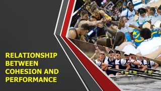 RELATIONSHIP
BETWEEN
COHESION AND
PERFORMANCE
 