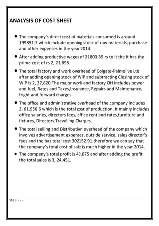 Report on cost analysis (cost) | PDF