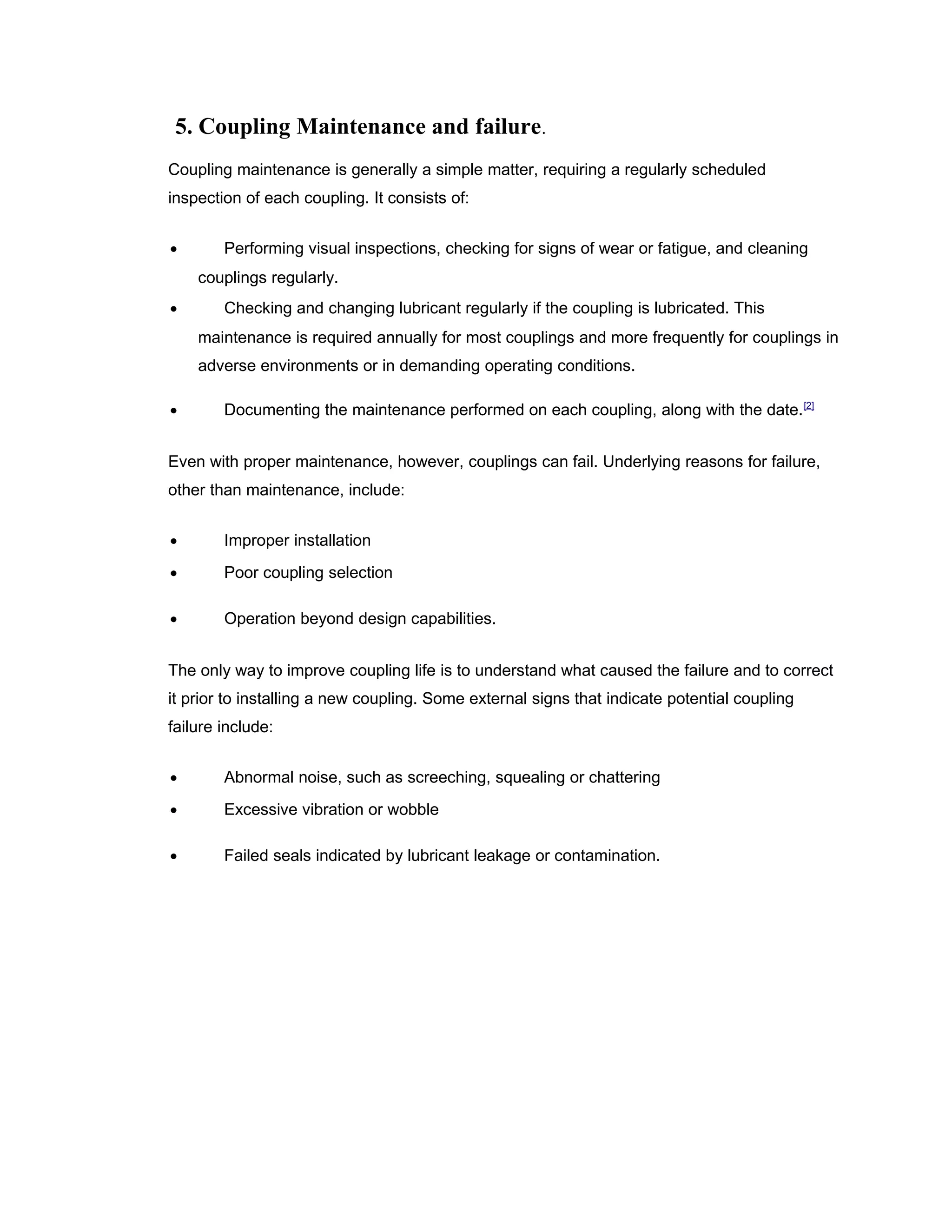 Report on couplings | DOC