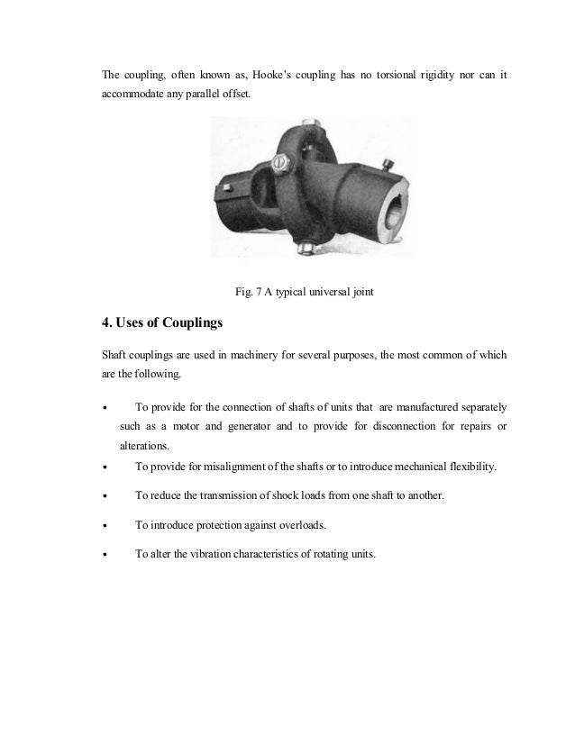 Report on couplings