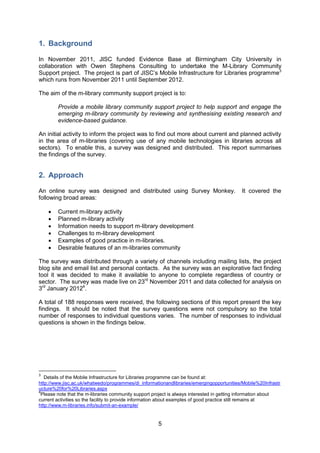 Report on current m-library activity | PDF