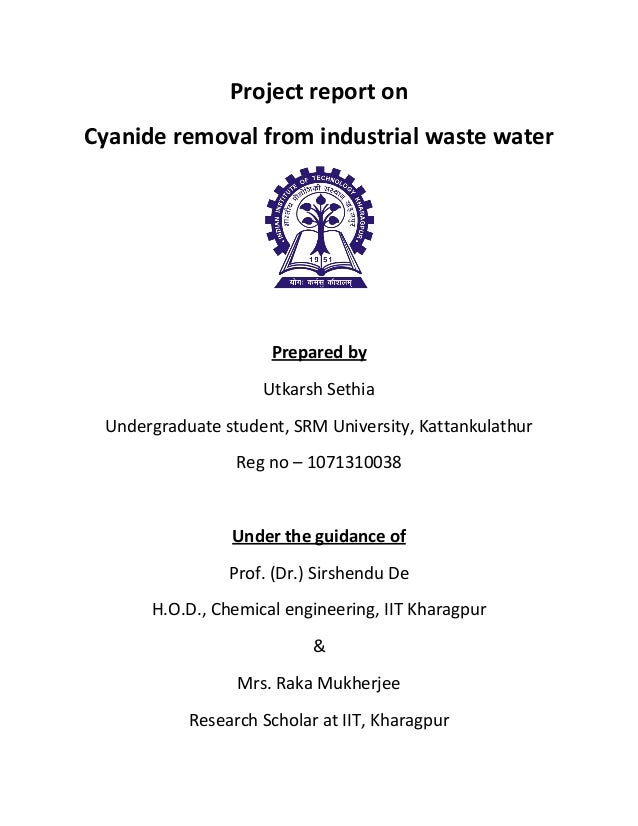 Report On Cyanide Removal From Industrial Waste Water