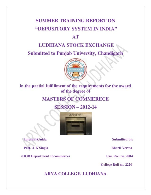 Depository system of stock trading in india
