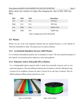 Report on design and development of low cost 3d printer | PDF
