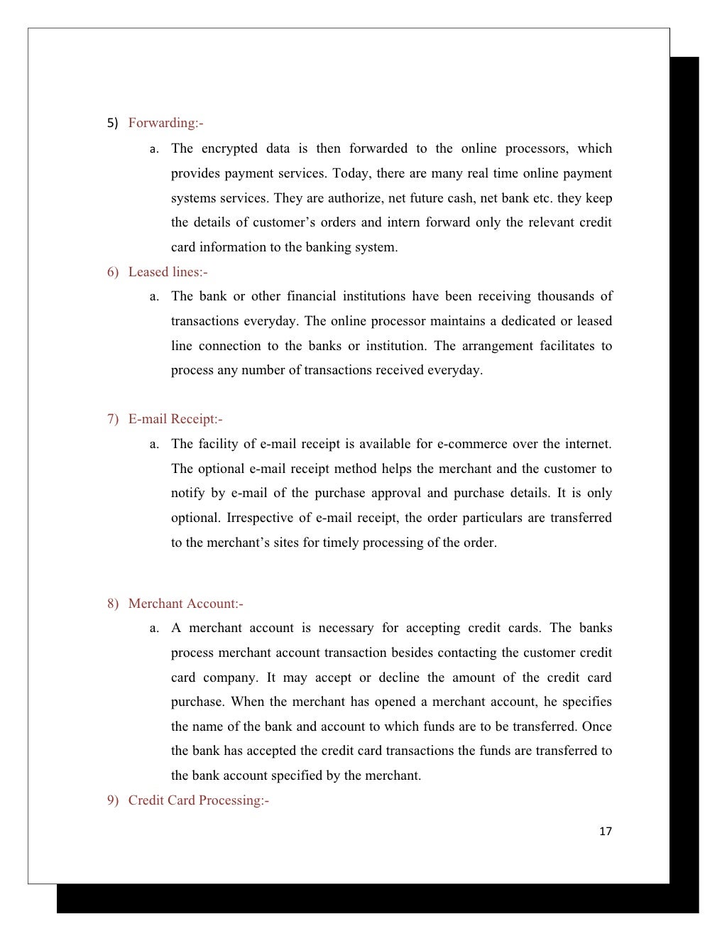 Report on e commerce