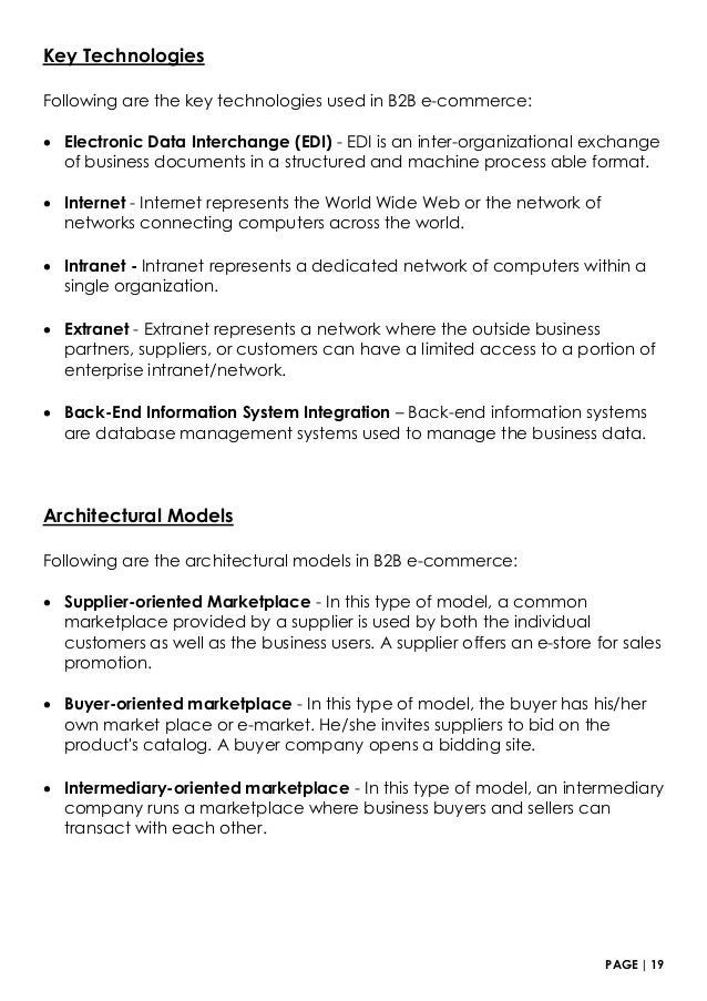 Report on e commerce