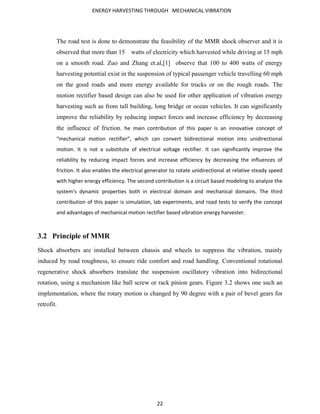 Report on energy harvesting through mechanical vibration | PDF