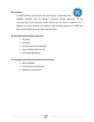 Report on GENERAL ELECTRIC | DOCX