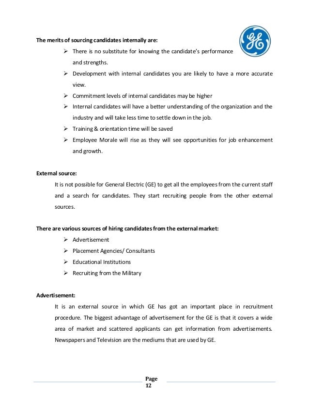 Report On General Electric